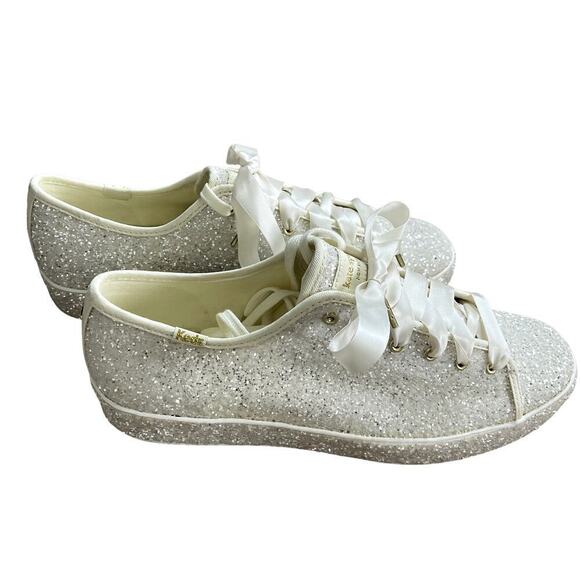 KEDS X KATE SPADE TRIPLE KICK  ALL OVER GLITTER SNEAKERS - Picture 1 of 9